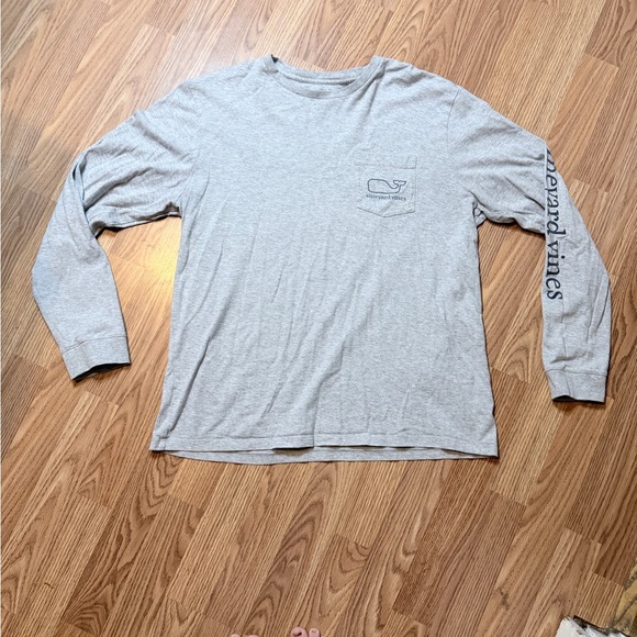 Vineyard Vines Men's Light Gray Long Sleeve Tee large - Picture 9 of 10